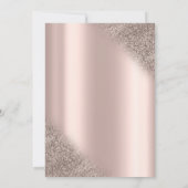 Chic Pink Bow Rose Gold Sweet 16  Kaart (Achterkant)