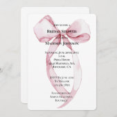 Chic Pink Bow Vrijgezellenfeest Kaart (Voorkant / Achterkant)