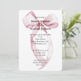 Chic Pink Bow Vrijgezellenfeest Kaart