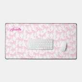 Chic Pink Bows Bureaumat (Keyboard & Muis)