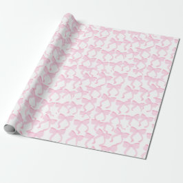 Chic Pink Bows Cadeaupapier