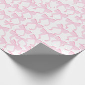 Chic Pink Bows Cadeaupapier (Hoek)