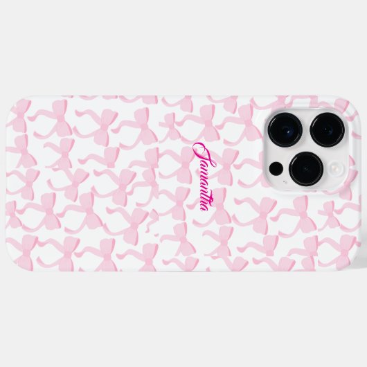 Chic Pink Bows Case-Mate iPhone Case (Achterkant (horizontaal))