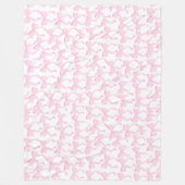 Chic Pink Bows Fleece Deken (Voorkant)