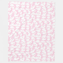 Chic Pink Bows Fleece Deken