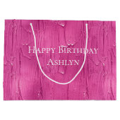 Chic Pink Cake Frosting Verjaardag Groot Cadeauzakje (Achterkant)