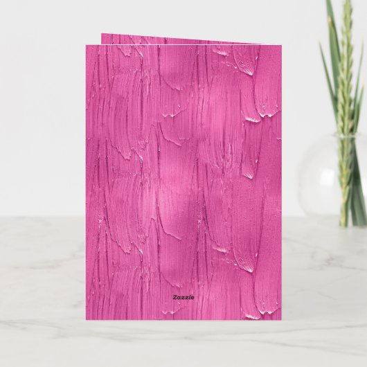 Chic Pink Cake Frosting Verjaardag Kaart (Achterkant)