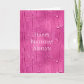 Chic Pink Cake Frosting Verjaardag Kaart (Voorkant)