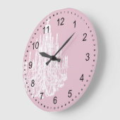 Chic Pink Chandelier Grote Klok (Hoek)