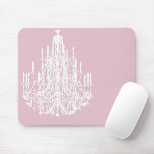 Chic Pink Chandelier Muismat (Met muis)