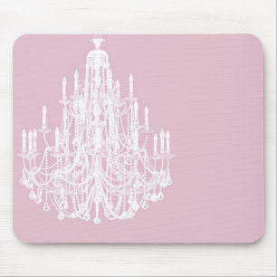 Chic Pink Chandelier Muismat