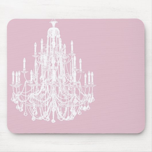 Chic Pink Chandelier Muismat (Voorkant)