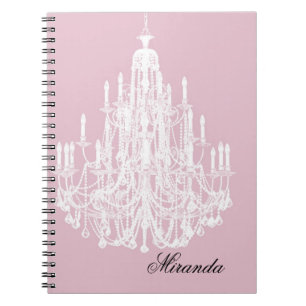 Chic Pink Chandelier Notitieboek