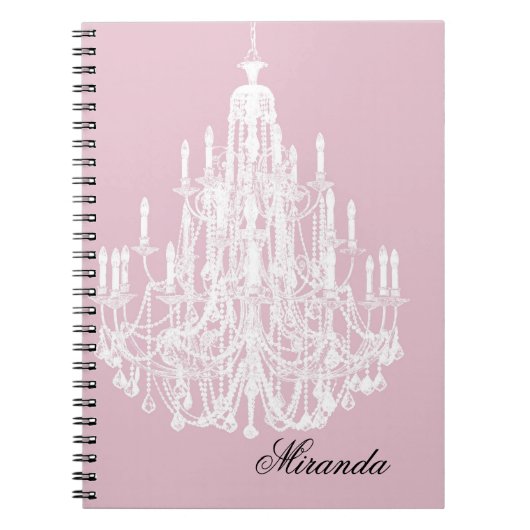 Chic Pink Chandelier Notitieboek (Voorkant)