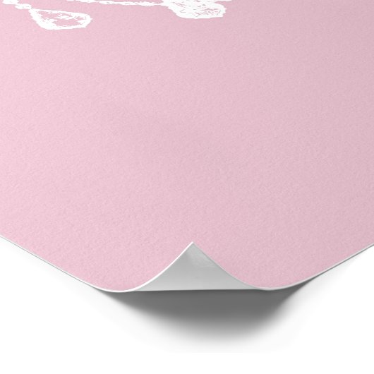 Chic Pink Chandelier Poster (Hoek)