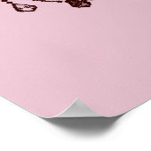 Chic Pink Chandelier Poster (Hoek)