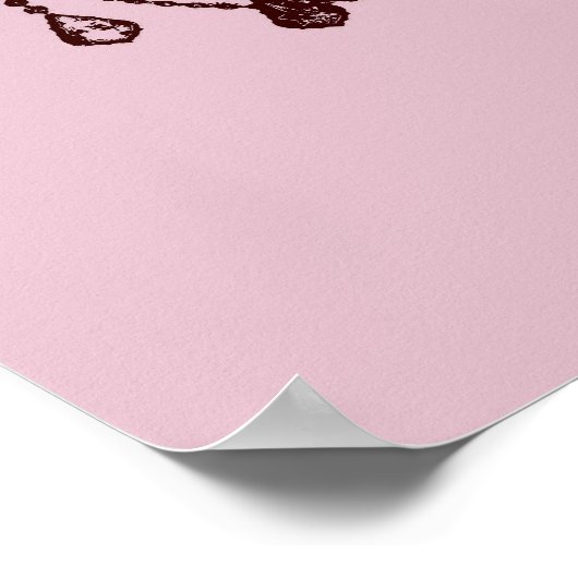 Chic Pink Chandelier Poster (Hoek)