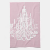 Chic Pink Chandelier Theedoek (Verticaal)