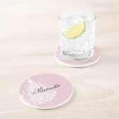 Chic Pink Chandelier Zandsteen Onderzetter (Zijkant)