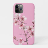 Chic Pink Cherry Blossom Bloemen Case-Mate iPhone Case (Achterkant)