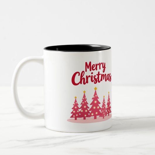 Chic Pink Christmas Vibes Holiday Mok (Links)