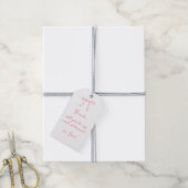 Chic Pink Coquette Bow Maid of Honor Voorstel Cadeaulabel (Met Touw)