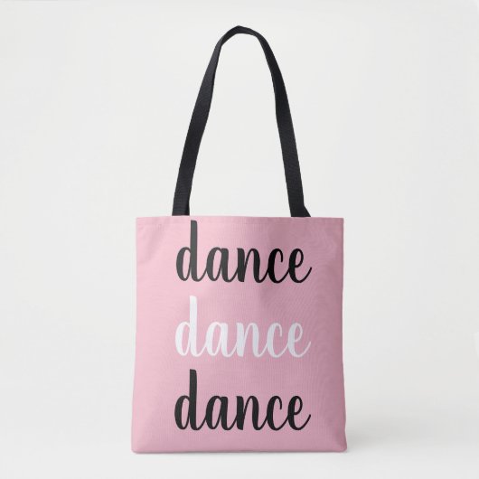 Chic Pink Dance Tote Bag (Voorkant)