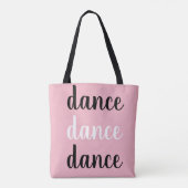 Chic Pink Dance Tote Bag (Achterkant)