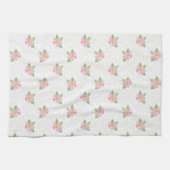 Chic Pink Dog Rozen, getextureerd White Kitchen To Theedoek (Horizontaal)