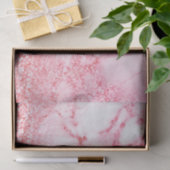 Chic Pink Elegant Roos Gold Glitter Marble Tissuepapier (Geschenk)
