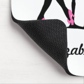 Chic Pink en Black Woman of Mode Silhouette Muismat (Hoek)