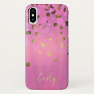 Chic Pink en Gold iPhone X Hoesje