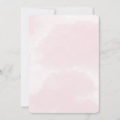 Chic Pink en Gray Waterverf Peony Rustic Wedding Kaart (Achterkant)