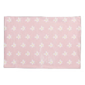 Chic Pink Farmhouse Sweet Daisies Trend Monogram Kussensloop (Achterkant)