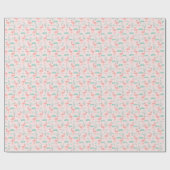 Chic Pink Flamingo Wrapping Paper Cadeaupapier (Vlak)