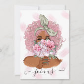 Chic Pink Floral Bachelorette Kaart (Voorkant)