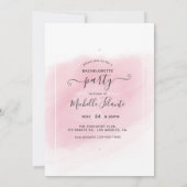 Chic Pink Floral Bachelorette Kaart (Achterkant)