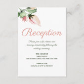 Chic Pink Floral Botanical Wedding Informatiekaartje (Voorkant)