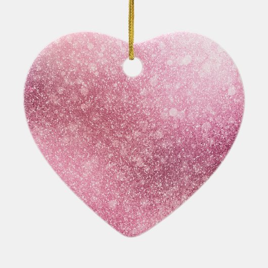 Chic Pink Floral Lace Keramisch Ornament (Achterkant)