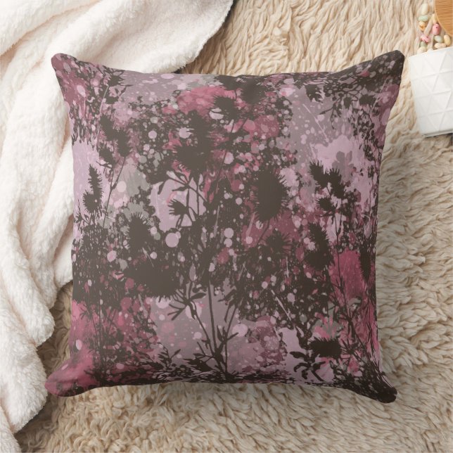 Chic Pink Floral Sierkussen (Deken)