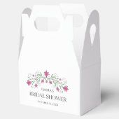 Chic Pink Floral Vrijgezellenfeest Bedankdoosjes (Geopend)