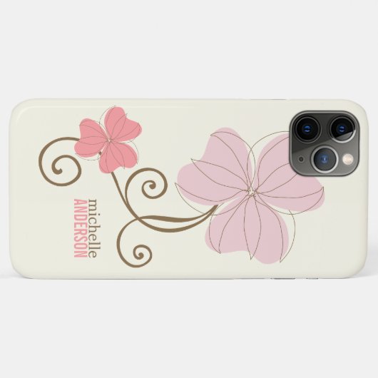 Chic Pink Florals Case-Mate iPhone Case (Achterkant (horizontaal))
