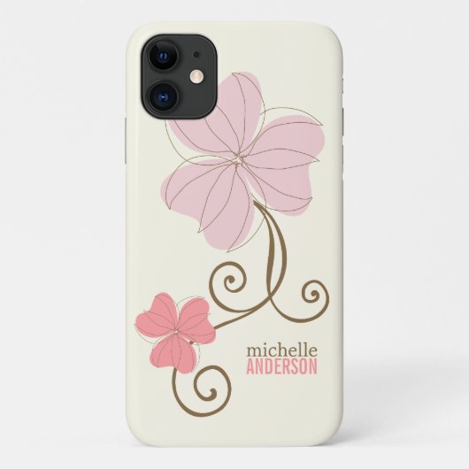 Chic Pink Florals Case-Mate iPhone Case (Achterkant)