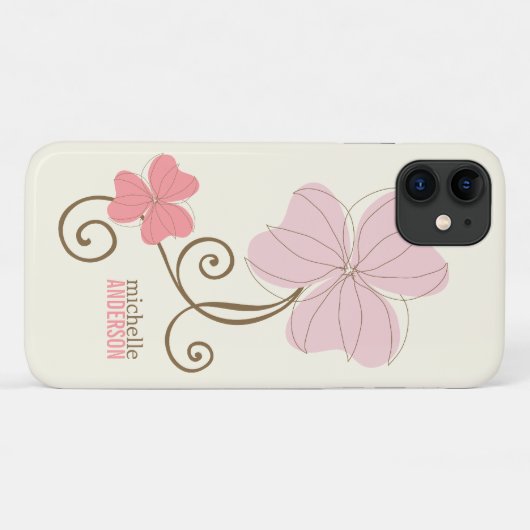 Chic Pink Florals Case-Mate iPhone Case (Achterkant (horizontaal))