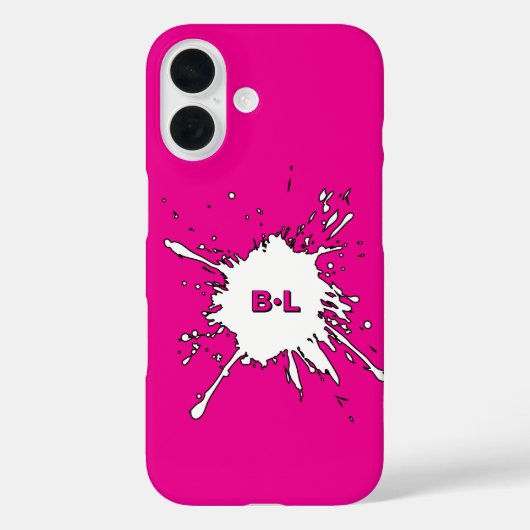 Chic Pink Fuchsia Splash Case-Mate iPhone Case (Achterkant)