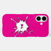 Chic Pink Fuchsia Splash Case-Mate iPhone Case (Achterkant (horizontaal))