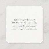 Chic Pink geborsteld | Geometrisch beeld van Posh Vierkante Visitekaartje (Achterkant)