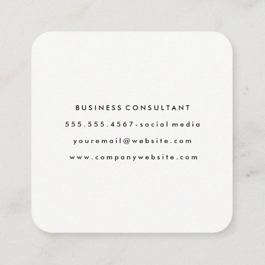 Chic Pink geborsteld | Geometrisch beeld van Posh Vierkante Visitekaartje (Achterkant)