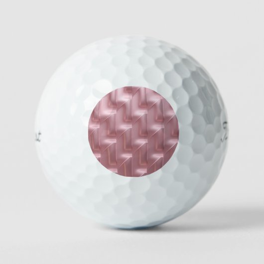 Chic Pink Geometric - Opvallen op de Cursus Golfballen (Voorkant)