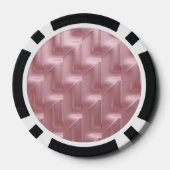 Chic Pink Geometric Poker Chips – Stijlvol en unie (Achterkant)
